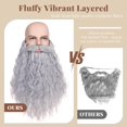 thumbnail image 3 of Disfraz de barba falsa FantaLook de 45 cm de largo para Halloween y adulto, 3 of 9