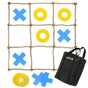 Get Out! Jumbo Tic Tac Toe Game Backyard Games Set - Giant Wooden Outdoor Toss