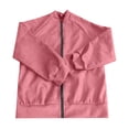 thumbnail image 5 of Bomber Jacket Women Fall Lightweight Long Sleeve Casual Faux Suede Zip Up Jackets Coat Outerwear Streetwear, 5 of 5