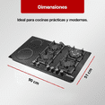 thumbnail image 4 of Parrilla Hibrida Gas/eléctrica Maxims Gc9007gb Cristal 6 Quemadores 90x51cm, 4 of 7