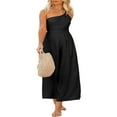 thumbnail image 1 of PENGXIANG Women Romper Sleeveless Off-Shoulder Neck Wide-Leg Trousers, 1 of 5