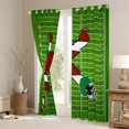 thumbnail image 3 of Homewish Cartoon Monogrammed K Blackout Curtains Set of 2 (52x84 Each), Green Brown Football Rugby Window Curtains, Teens Kids Boys Girls Curtains and Drapes, Curtains Blackout Home Decor, 3 of 6