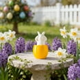 thumbnail image 5 of LWVITH Yellow Ceramic Easter Bunny Hatching from Egg Figurine, Cute Spring Tabletop Decor for Mantel Shelf Centerpiece, Hand Painted Holiday Ornament, Easter Gift for Home Office Party Decoration, 5 of 5