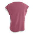 thumbnail image 3 of Women's Basic Short Sleeve Rib Knit T Shirt for Spring/Summer, Casual Style, Versatile Pairing, 3 of 4