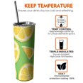 thumbnail image 6 of 20 OZ Slim Tumblers Lemon Slices Double Wall Travel Mug with Lid and Straw,Stainless Steel Vacuum Insulated Insulated Tumbler Gifts for Drinking Coffee Cafe, 6 of 7