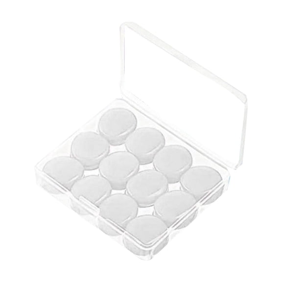 Clearance Office&Stationery Under $10 12PCS Ear Plugs For Sleeping Reusable Moldable Silicone Earplugs Soft Noise Cancelling Earplugs Sound Blocking Ear Plugs With Case For Swimming 40dB NRR (Clear)