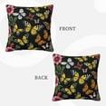 thumbnail image 3 of ZICANCN Spring Blooms Flowers Butterfly Throw Pillow Covers, Bed Couch Sofa Knit Decorative Pillow Covers for Living Room Farmhouse, 12"x12", 3 of 8
