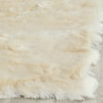 thumbnail image 5 of SAFAVIEH Paris Darwin Plush Polyester Shag Area Rug, Ivory, 6' x 9', 5 of 7