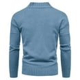 thumbnail image 4 of IROINNID Men's Sweater Turtleneck Long Sleeve Jumper Mid-Length Solid Color Loose Pullover Winter Half High Collar Sweater Coat Undershirt, 4 of 8