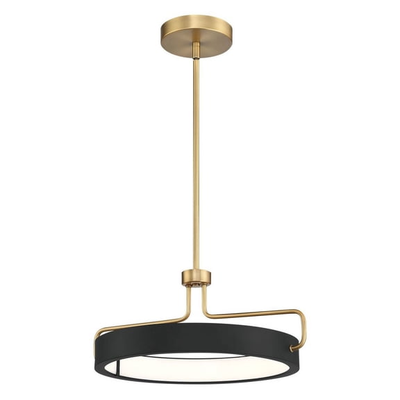 37083-014 Eurofase Lighting Pemberton - 18 Inch 23W 1 LED Convertible Pendant-Black Finish