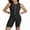 Black, variant on Charmo Womens Full Coverage One Piece Sport Swimsuit Zipper Boyleg Swimwear Color Blocked Bath Suit