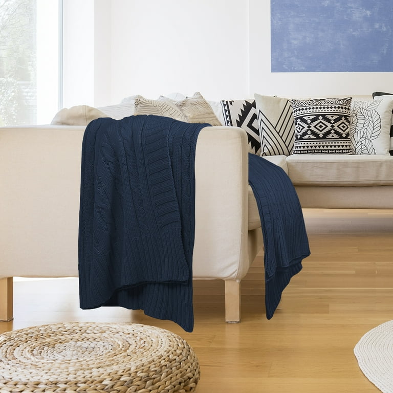 Ikea navy online throw