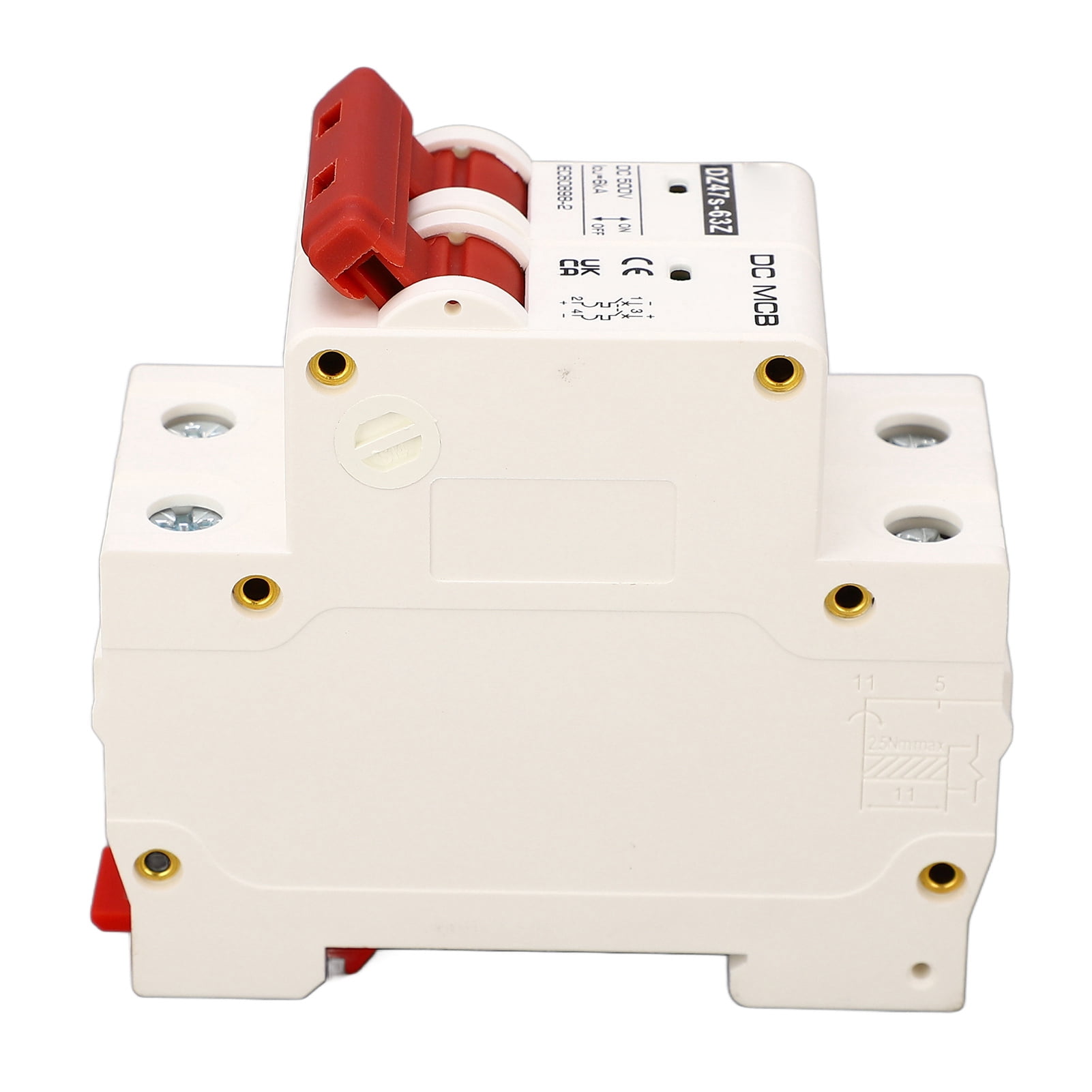 DC Circuit Breaker Short Circuit Protection Arc Extinguishing Miniature Circuit Breaker DC 500V 2P 20A