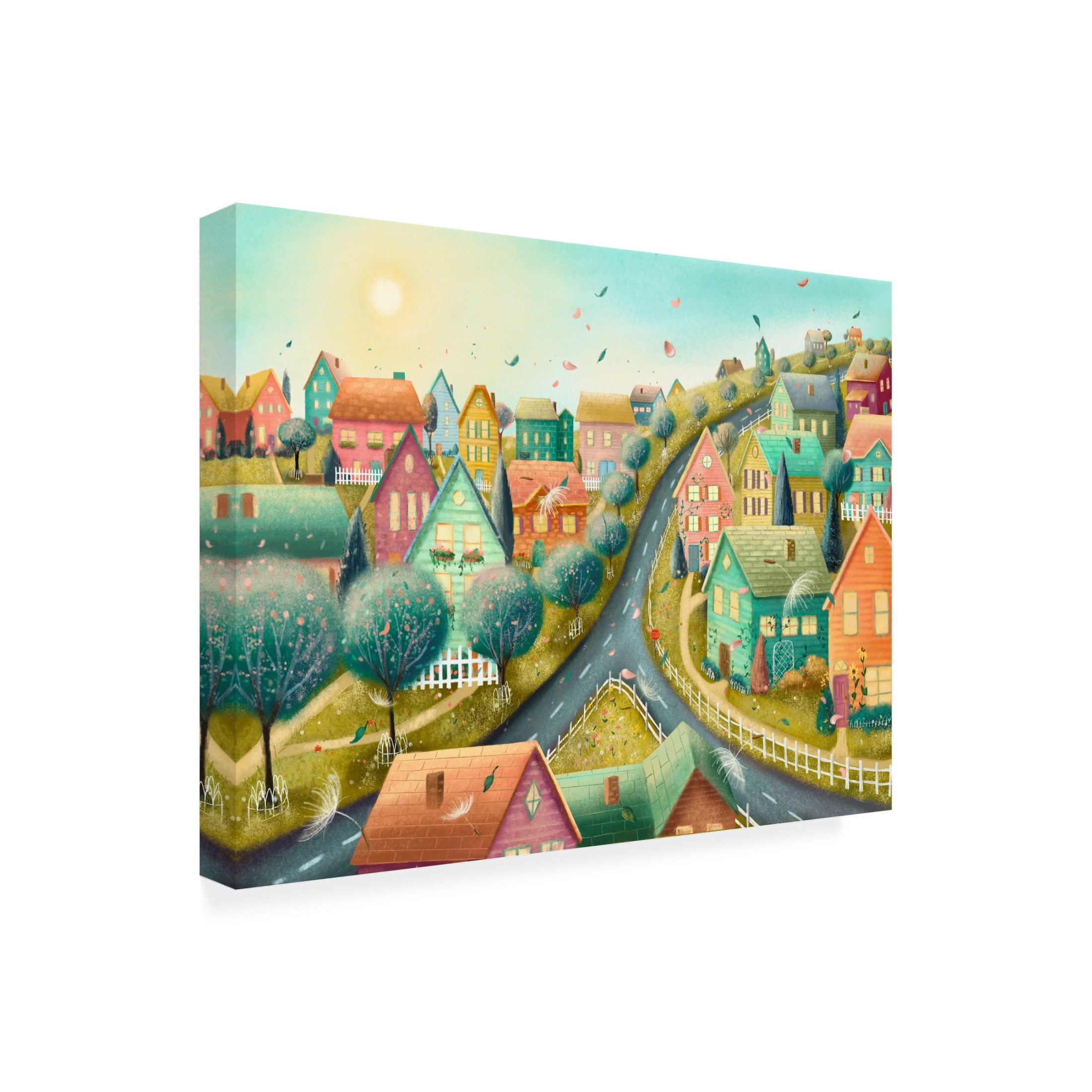 Canvas Wall Art - Christine Rotolo 'Spring Neighborhood' Wall Art for Living Room, Bedroom, or Office Décor by Trademark Fine Art - 24 x 18 Inches