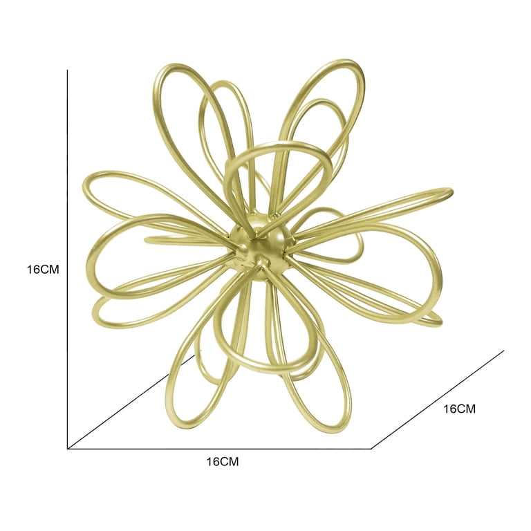 Rayher Metal Ornament Flower - 15mm Gold Eyelet Connector For Jewelry Making (1mm Diameter Hole)
