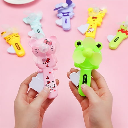 

Cartoon Hand Pressure Fan Toy Cute Mini Student Portable Hand-Held Manual Bear Net Red Children S Small Fan