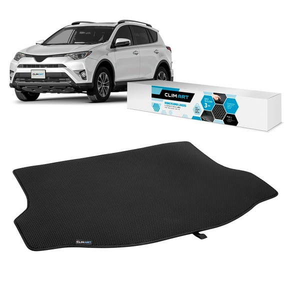 CLIM ART Cargo Liner for Toyota RAV4 2013-2018 Custom Fit Trunk Mat, with Honeycomb Dirtproof & Waterproof Technology - All-Climate, Heavy Duty, Anti-Slip Cargo Liner, Luggage - FL01113014