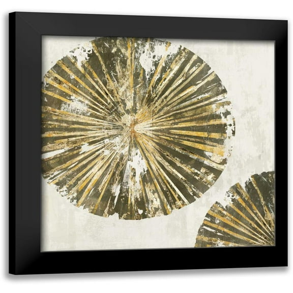 PI Studio 12x12 Black Modern Framed Museum Art Print Titled - Gold Plate II