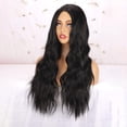 thumbnail image 3 of DOPI Headband Wigs Women's Black Micro Curl Head Set Wavy Curl Wig Can Be Straightened and Bent Black, 3 of 4