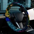 thumbnail image 6 of Peacock 14.5 Inch Printing PVC Leather Car Wheel Covers Steering Wheel Covers Auto Accessories, 6 of 6