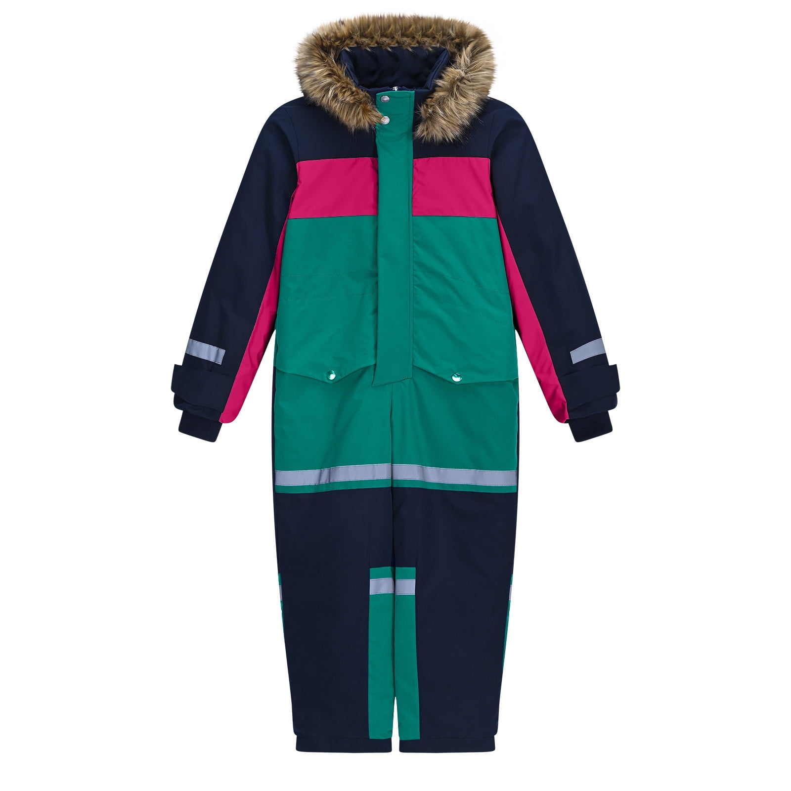 TEAJOPSUU Boy's Girl's Snow Suit Infant Toddler Baby Skisuit One Piece Waterproof Insulated Winter Jumpsuit Coveralls 1-15 Years B-Green