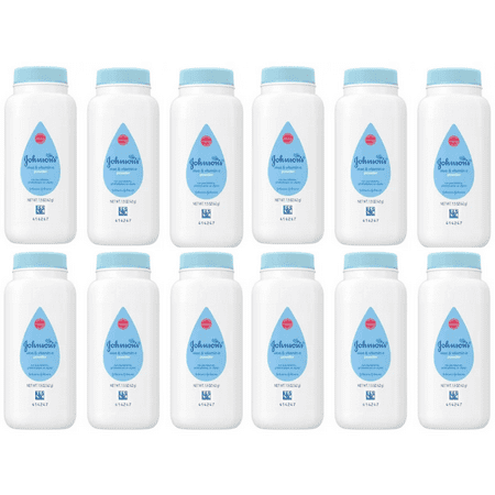 Johnson's Baby Naturally Derived Cornstarch Baby Powder with Aloe and Vitamin E for Delicate Skin, Hypoallergenic and Free of Parabens, Phthalates, and Dyes for Gentle Baby Skin Care, 1.5 oz., 12 Pack