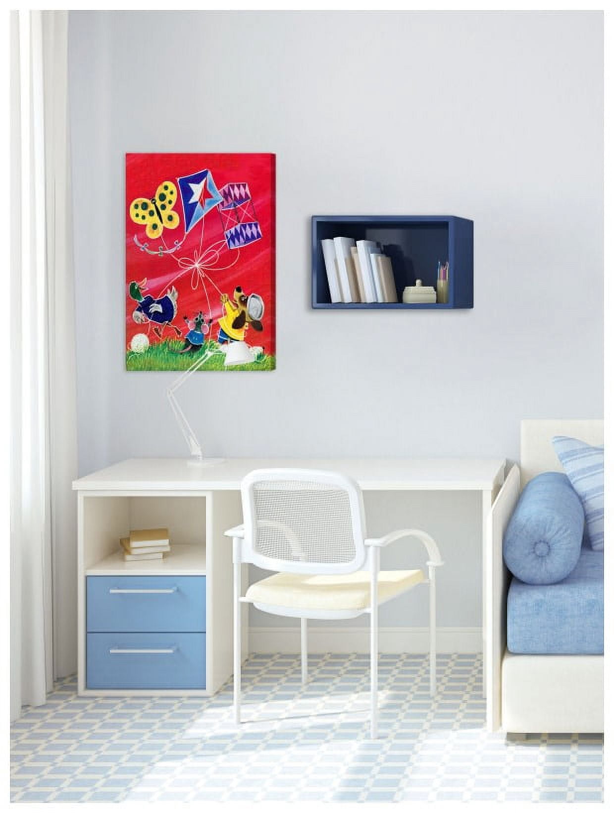 Marmont Hill "Flying a Kite" by Curtis Painting Print on Canvas