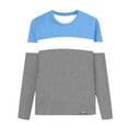 thumbnail image 4 of NAISIBABY Boys Shirt with Long Sleeve, Pullover Color Block Crewneck Kids Cotton Causal Spring Tees Blue 4T, 4 of 8