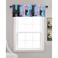 thumbnail image 3 of Abstract Paint Linen Curtain Valance for Bedroom/Bathroom/Kitchen/Office/Living/Dining Room Window,Multicolor Cool Abstract Scattered Colors Rod Pocket Topper Decorative Cafe Drapes Panel 60"x18", 3 of 6