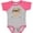 Baseball Heather and Hot Pink, variant on Inktastic Utah Vacation Bear Silhouette Boys or Girls Baby Bodysuit