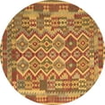 thumbnail image 1 of Ahgly Company Indoor Round Southwestern Brown Country Area Rugs, 7' Round, 1 of 4