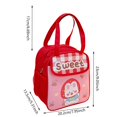 thumbnail image 3 of EIMELI Portable Tote Food Bags Large Capacity Reusable for Picnic Travel (Red), 3 of 7