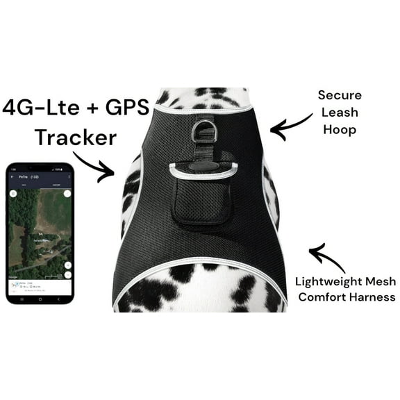 Wireless Pet Monitor Pet Tracker GPS Dog Tracker Waterproof   Realtime App Size:M
