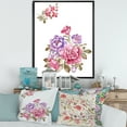 thumbnail image 2 of Designart 'Bouquet of Purple and Pink Flowers I' Farmhouse Framed Canvas Wall Art Print, 2 of 5