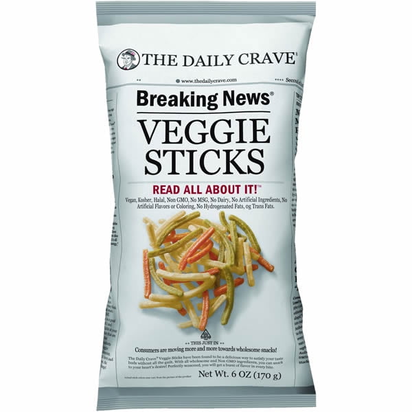 The Daily Crave Veggie Sticks Chips 6 oz. , 1 pack