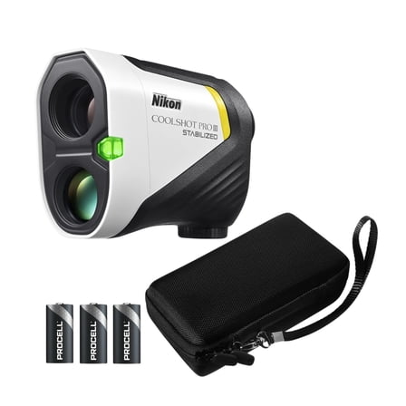 Nikon CoolShot Pro III 6x21 Golf Laser Rangefinder with Travel Storage Case and (3-Pack) Batteries Bundle