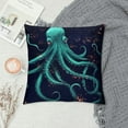 thumbnail image 2 of Nawypu  Throw Pillow Cover Pillowcase Stain Cushion Covers Nautical Octopus Deep Sea Tentacle Square Pillow Cases for Sofa Couch Bed, 2 of 5