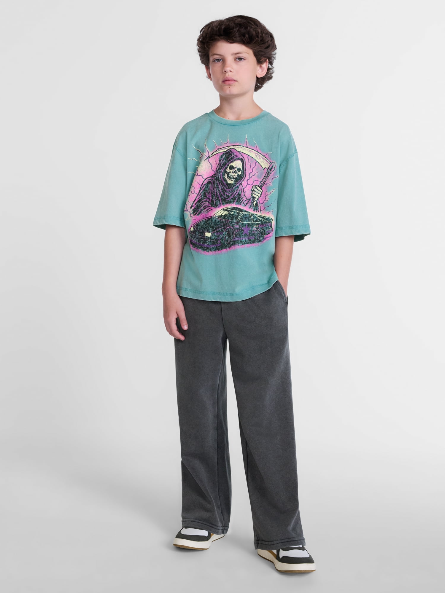 Weekend Academy Boys Garment Washed Graphic Tee 4-18