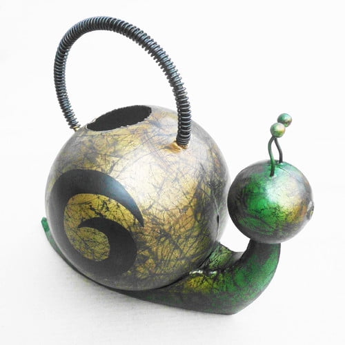 D-Art Collection Iron Snail Watering Can by Overstock