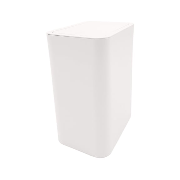 Durable Plastic Square Flip Top Trash Can Convenient Lid Operation Ideal For Home Use Other Cleaning Supplies Home Decor