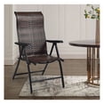 thumbnail image 3 of Patio Rattan Folding Chair Recliner Back Adjustable Portable Camping W/Armrest, 3 of 9
