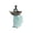 C001- A, variant on Outdoor Decorations, Outdoor Yard Decorations, Garden Sculptures and Decor, Outdoor Bird Bath, Ponytail Lady Statue Multi-Function Feeder, 10X6X5.5 in Light Blue Accent Resin