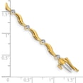 thumbnail image 3 of 14k Yellow Gold Bracelet Diamond Women's Round 4 mm 7 in, 3 of 3