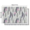 thumbnail image 6 of Pink and Grey Watercolor Feather Pattern Summer Placemats Table Placemats Set Of 4-Linen Kitchen Washable Placemats Table Mats 11.8"x17.7" Non-Slip Heat Resistant, 6 of 6