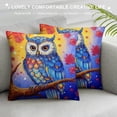 thumbnail image 3 of Erapdaur Owl Pillow Cases with Hidden Zipper Technology Design for Home Decor - Breathable Short Plush Velvet Crafts - Various Sizes Available - 1PC 12x12in, 3 of 5