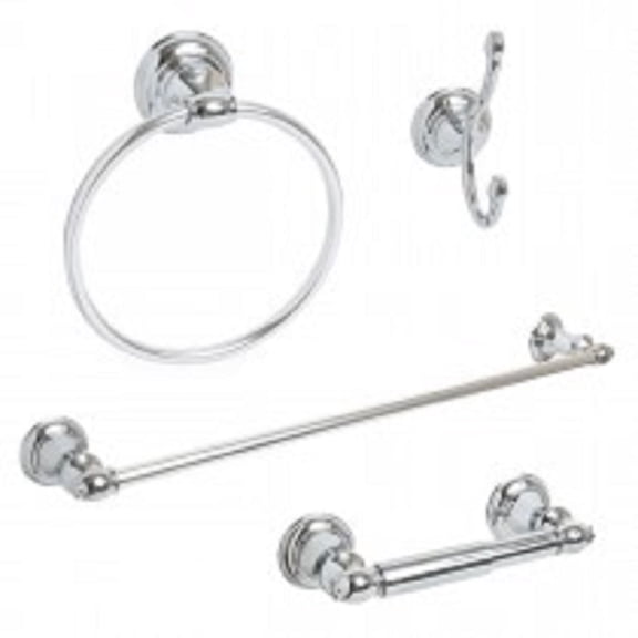 Arista Highlander Collection 4-Piece Bathroom Accessory Set in Chrome
