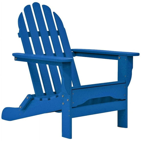 DuroGreen Adirondack Chair Made With All-Weather Tangent lumber, Oversized, High End Classic Patio Furniture for Porch, Lawn, Deck, or Fire Pit, No Maintenance, USA Made, Royal Blue