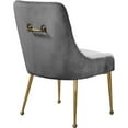 thumbnail image 2 of Pemberly Row Contemporary Velvet Dining Chair in Gray (Set of 2), 2 of 6