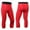 Red, variant on LMOIPLI Men's 3/4 Compression Pants Athletic Leggings Running Capri Tights Workout Basketball Gym Base Layer with Pockets White XL