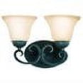 thumbnail image 2 of Woodbridge Lighting Jamestown 2-light Steel & Glass Bathroom Light in Black, 2 of 3